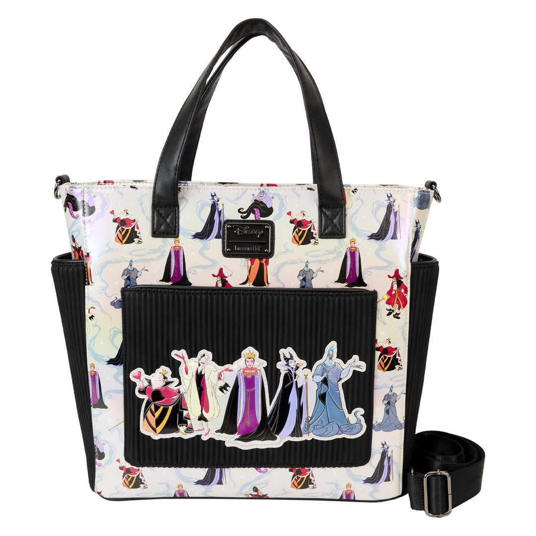 Loungefly Disney Villains Iridescent All-Over Print Convertible Backpack &amp; Tote Bag