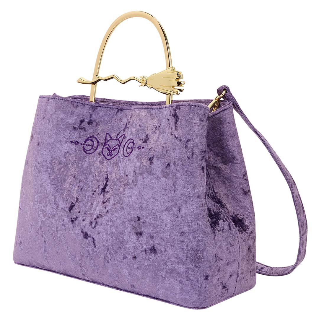 Loungefly Disney Hocus Pocus Velvet Broom Handle Handbag