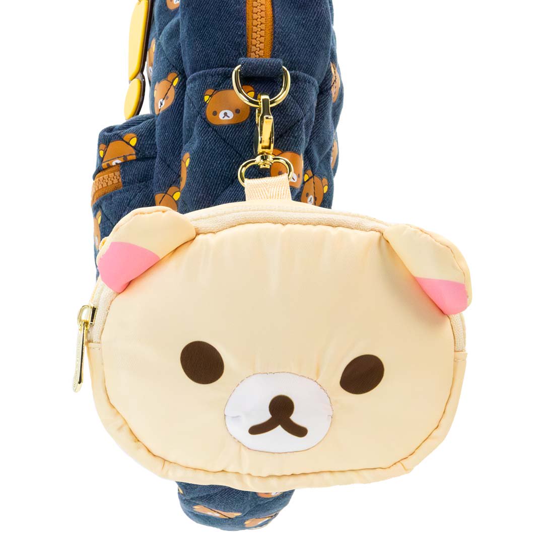 Whatever Makes You Happy Rilakkuma Kirolakkuma Padded Nylon Crossbody with Strap