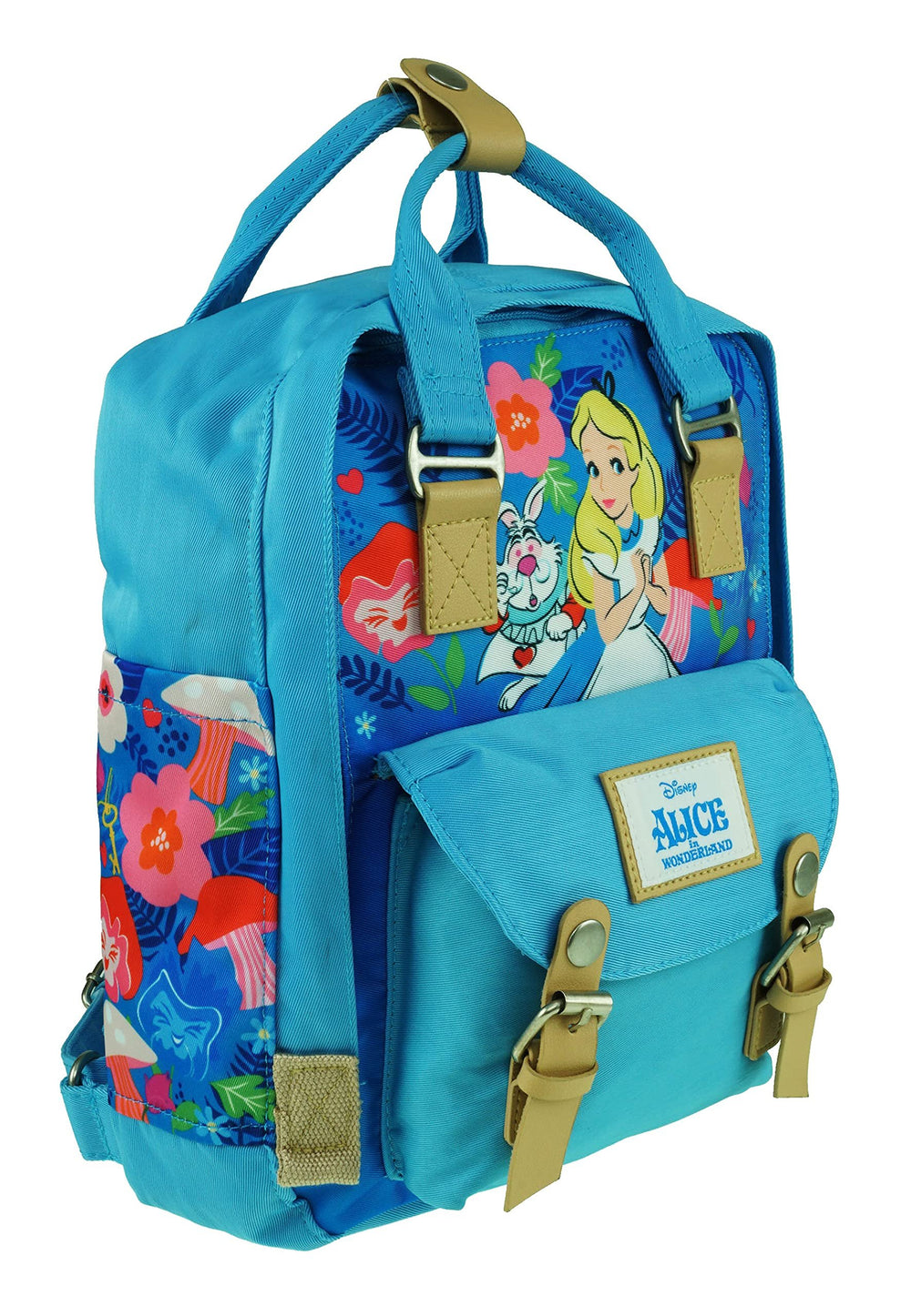 KBNL Disney Alice in Wonderland 12" Nylon Mini Backpack - Angle