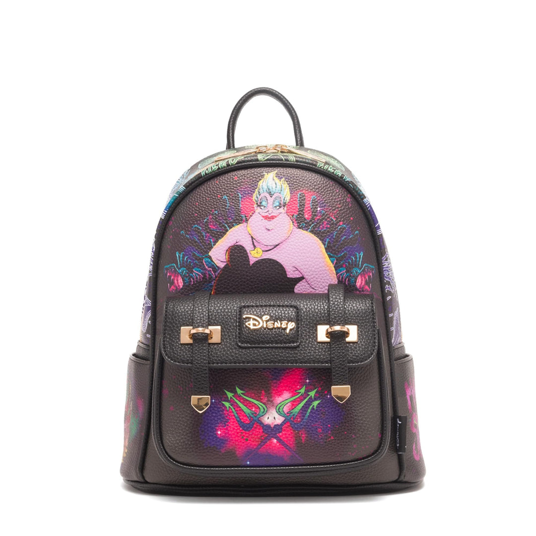 Wondapop Disney Ursula Tentacles of Terror 11" Vegan Leather Mini Backpack - front