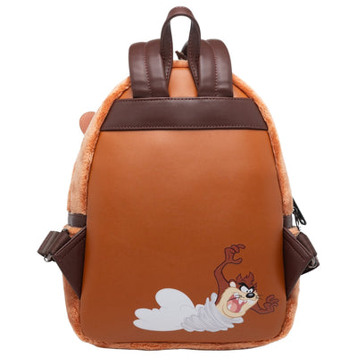 707 Street Exclusive - Loungefly Warner Brothers Looney Tunes Tasmanian Devil Plush Cosplay Mini Backpack - Back