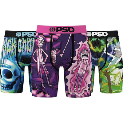 PSD Underwear Men's Rick and Morty Dimension Boxer Briefs 3-Pack