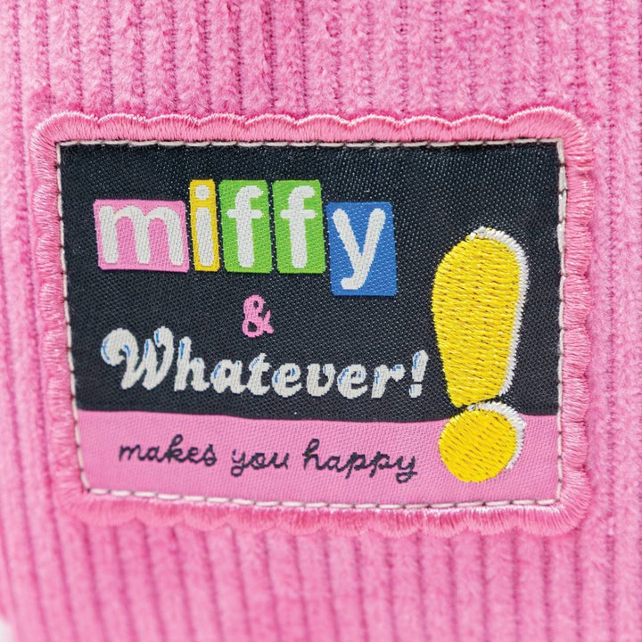 Whatever Makes You Happy Miffy Corduroy &amp; Faux Leather Pin Trading Backpack