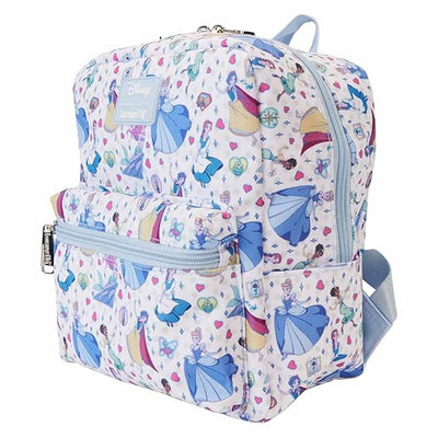 Loungefly Disney Princess Manga Style Allover Print Nylon Mini Backpack