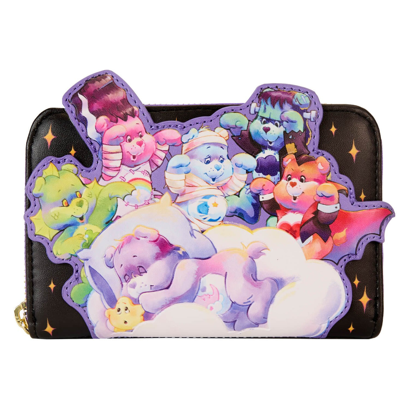 Loungefly Care Bears x Universal Monsters Scary Dreams Zip-Around Wallet - Front