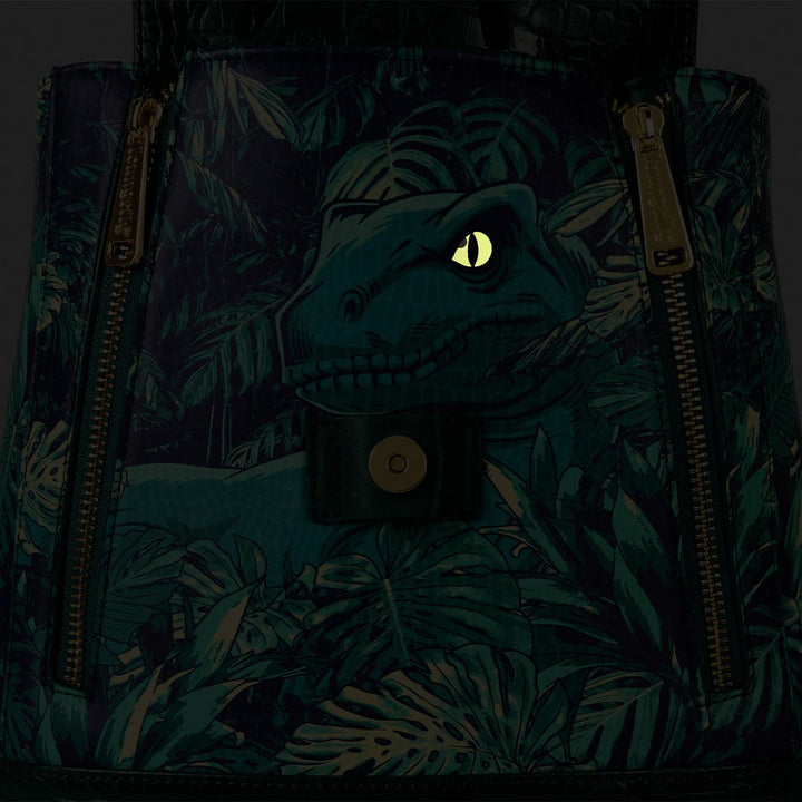 Loungefly Jurassic World Jungle Velociraptor Drawstring Mini Backpack