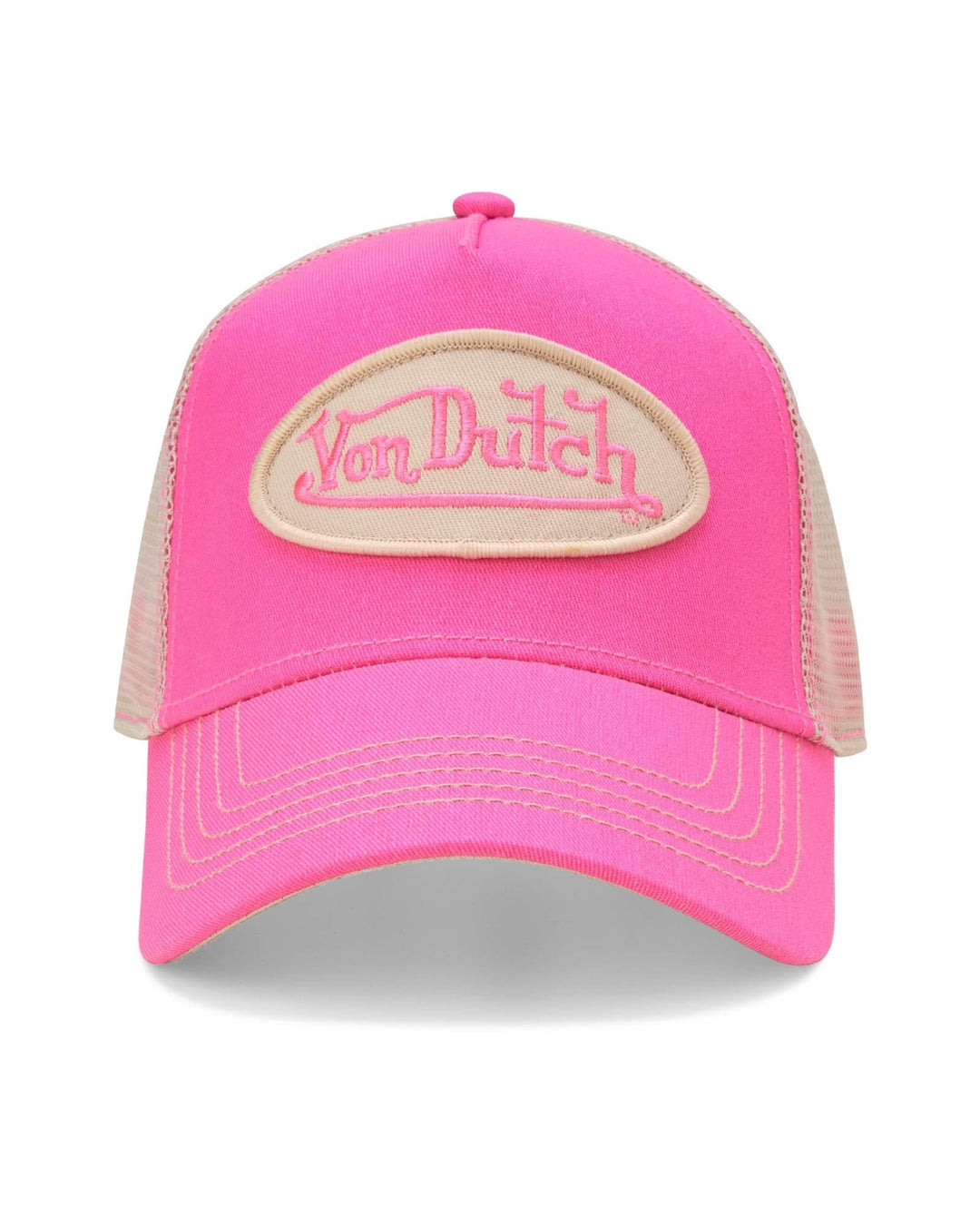 Von Dutch Unisex Trucker Hat - Curved Bill Mesh Back Retro Classic Adjustable Snapback Baseball Cap for Men and Women