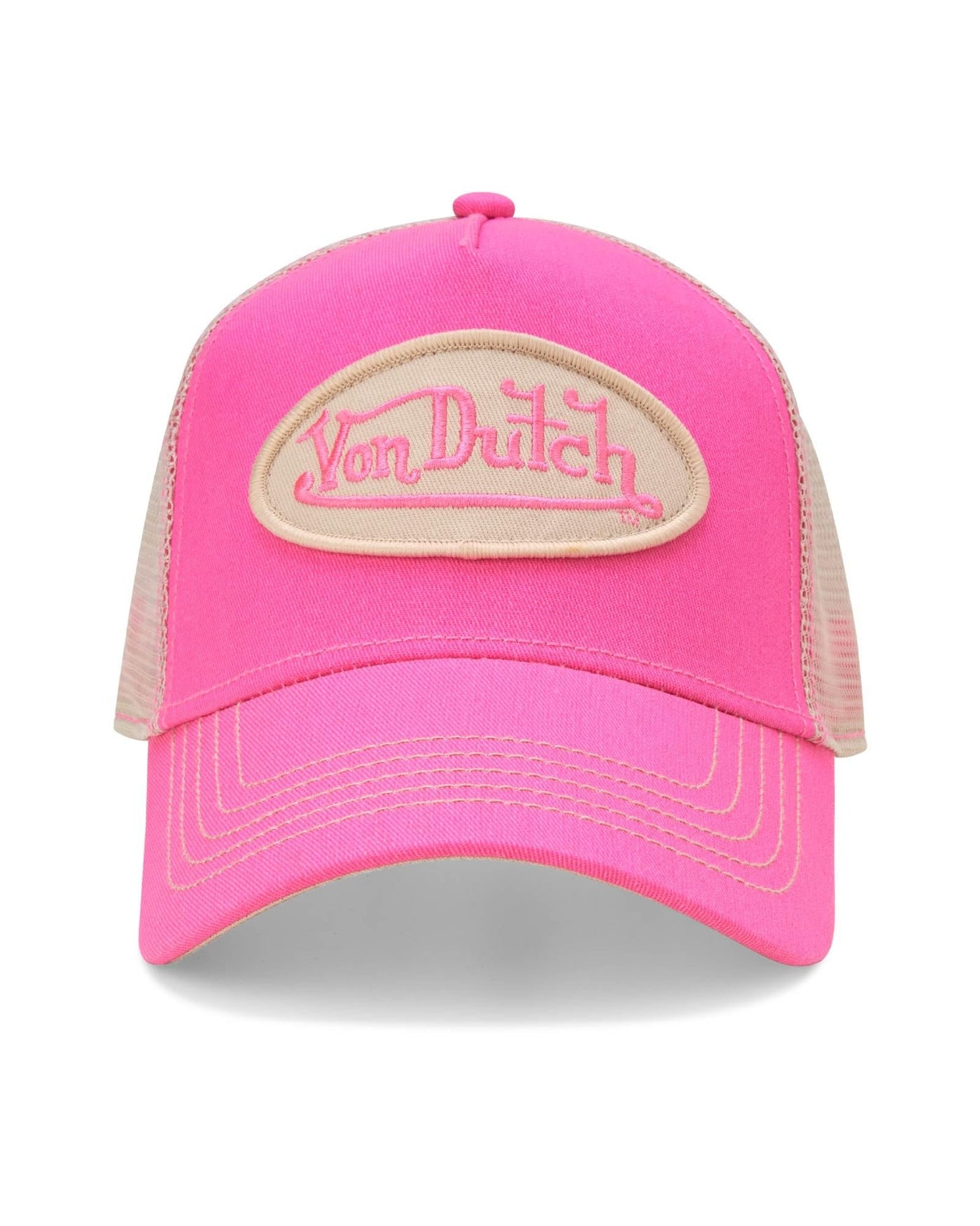 Von Dutch Unisex Trucker Hat - Curved Bill Mesh Back Retro Classic Adjustable Snapback Baseball Cap for Men and Women