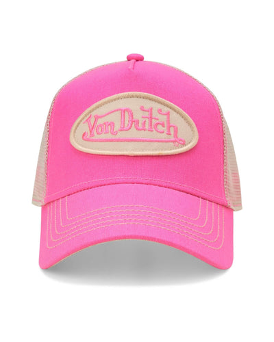 Von Dutch Unisex Trucker Hat - Curved Bill Mesh Back Retro Classic Adjustable Snapback Baseball Cap for Men and Women
