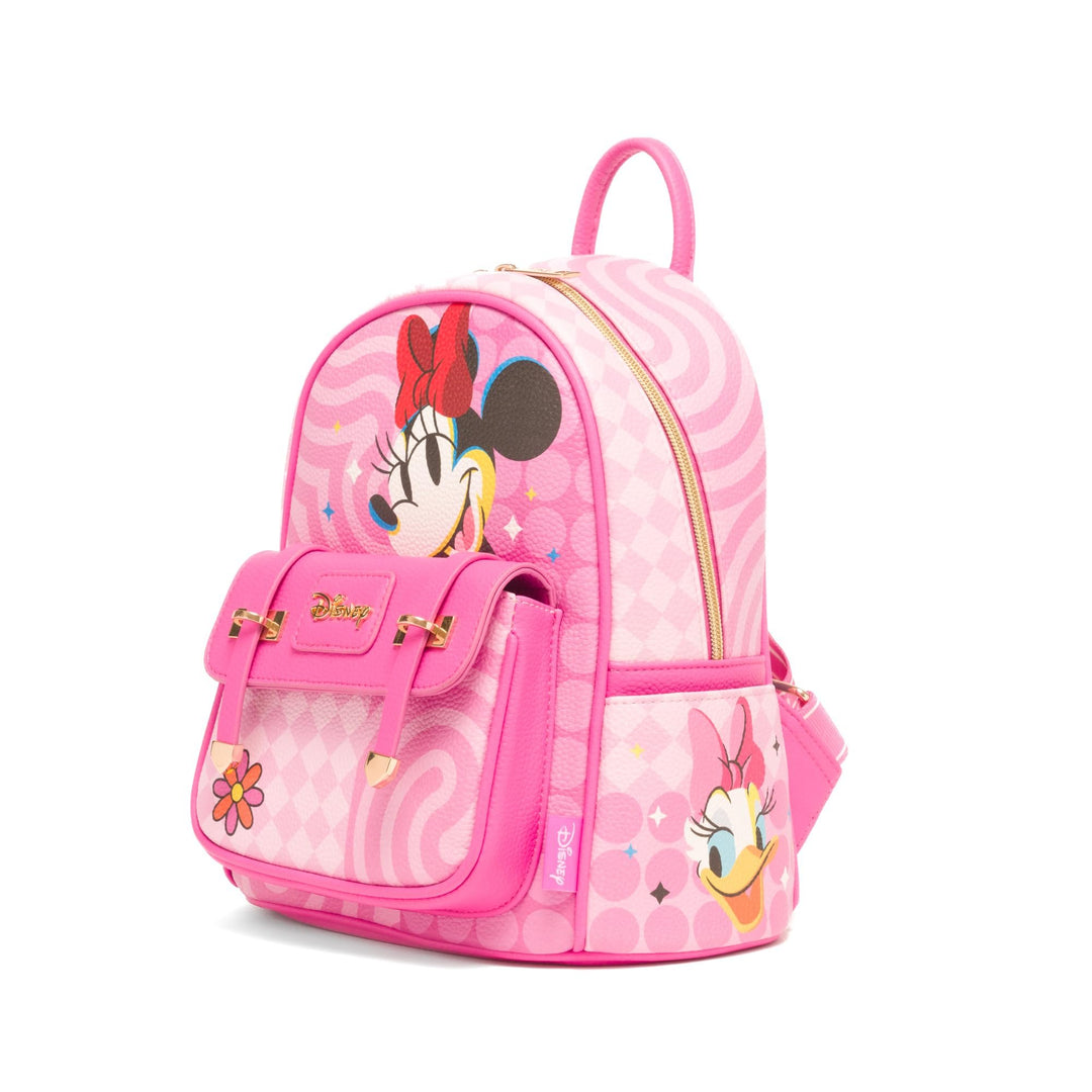 WondaPop Disney Minnie Mouse Glam Vibes 11" Vegan Leather Mini Backpack - Side 1