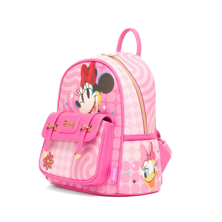 WondaPop Disney Minnie Mouse Glam Vibes 11" Vegan Leather Mini Backpack - Side 1