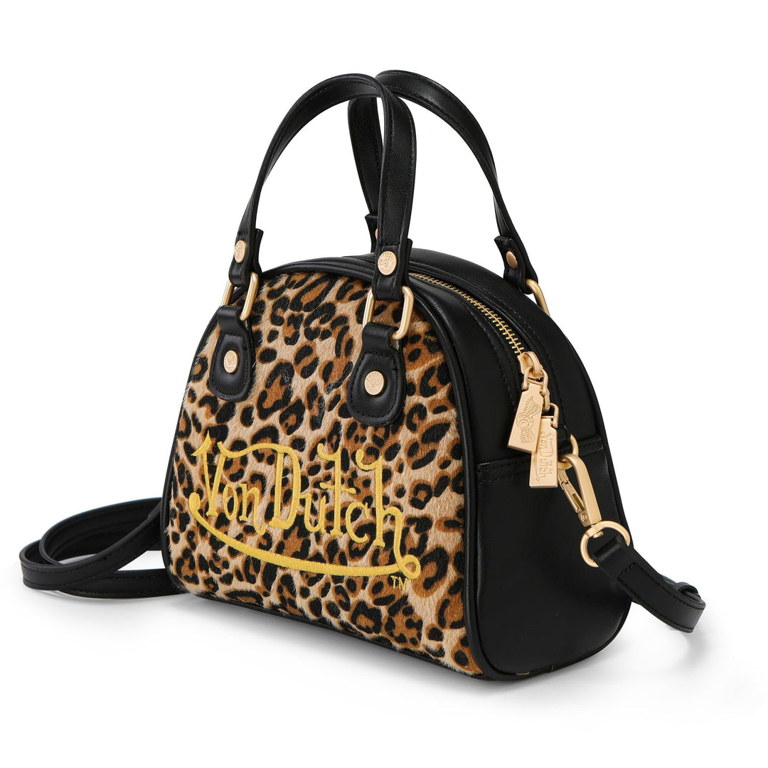 Von Dutch Womens Pony Hair Bowling Bag – Stylish Women&