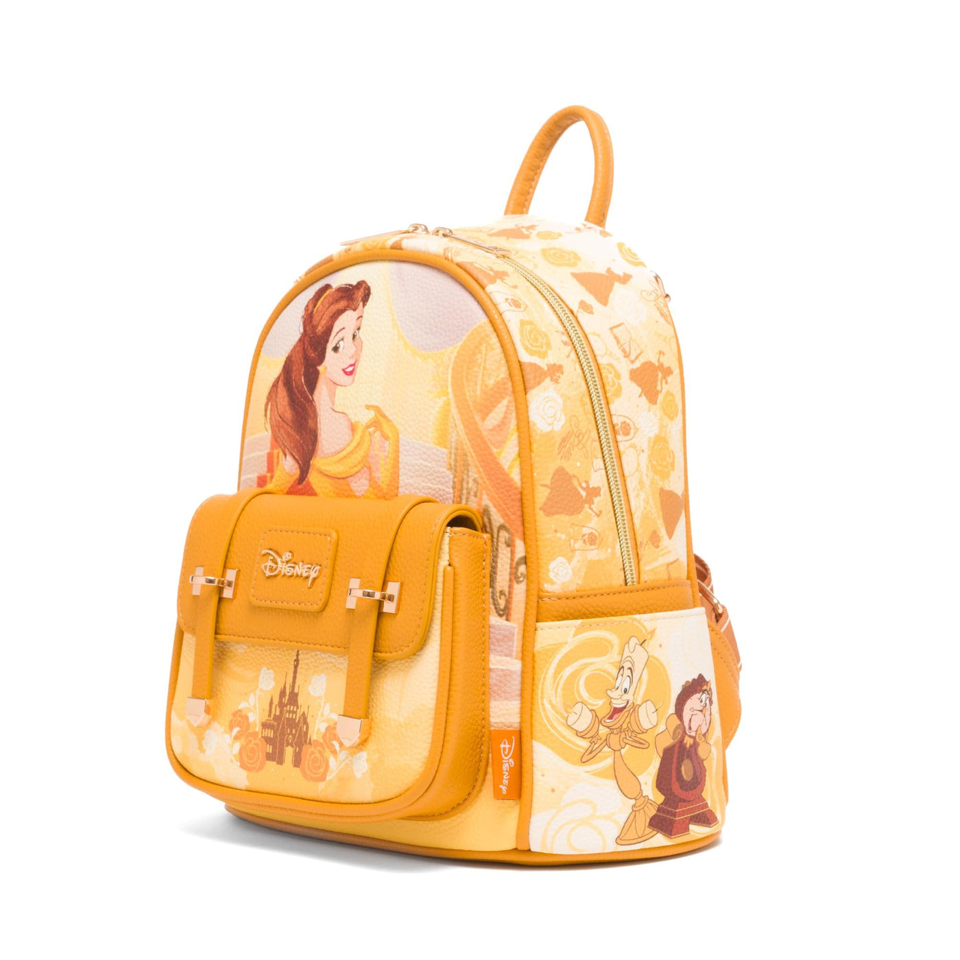 WondaPop Disney Beauty and the Beast Belle 11" Vegan Leather Fashion Mini Backpack - Side 2