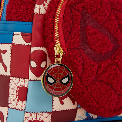 Loungefly Marvel Spider-Man Sherpa Heart Mini Backpack