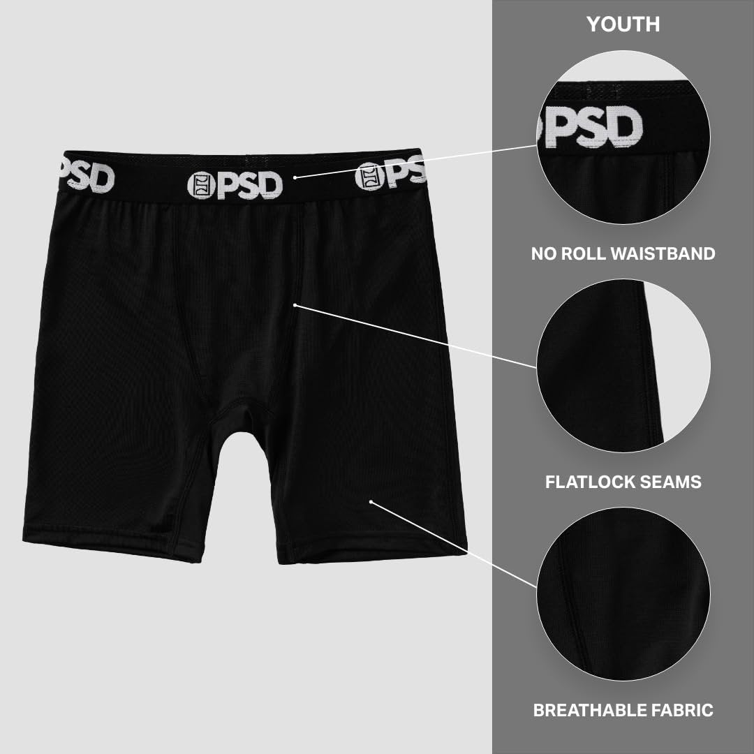 PSD Youth Boy's Money Print Boxer Briefs - Breathable and Supportive Kids Underwear with Moisture-Wicking Fabric