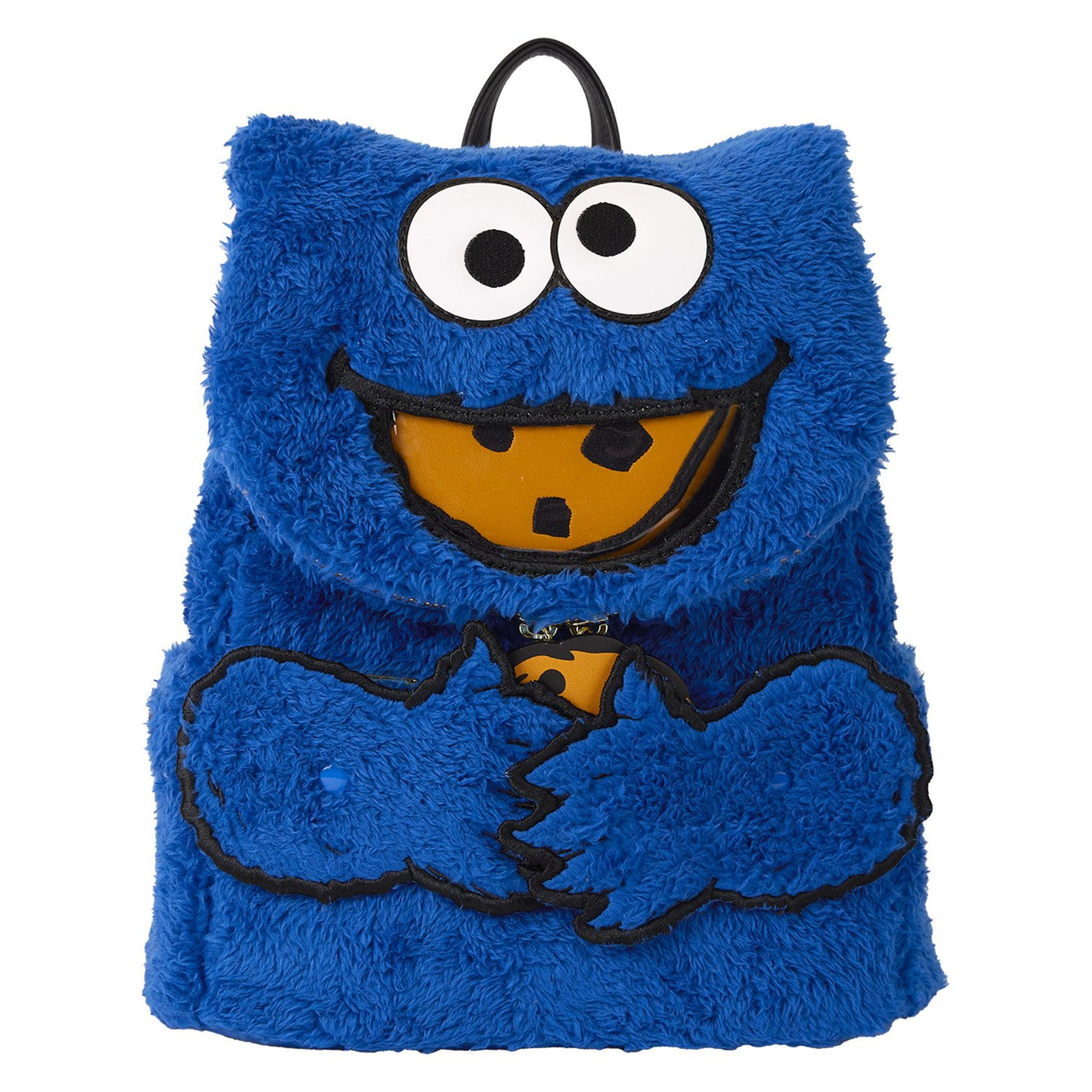 Loungefly Sesame Street Cookie Monster Plush Cosplay Mini Backpack With Coin Bag