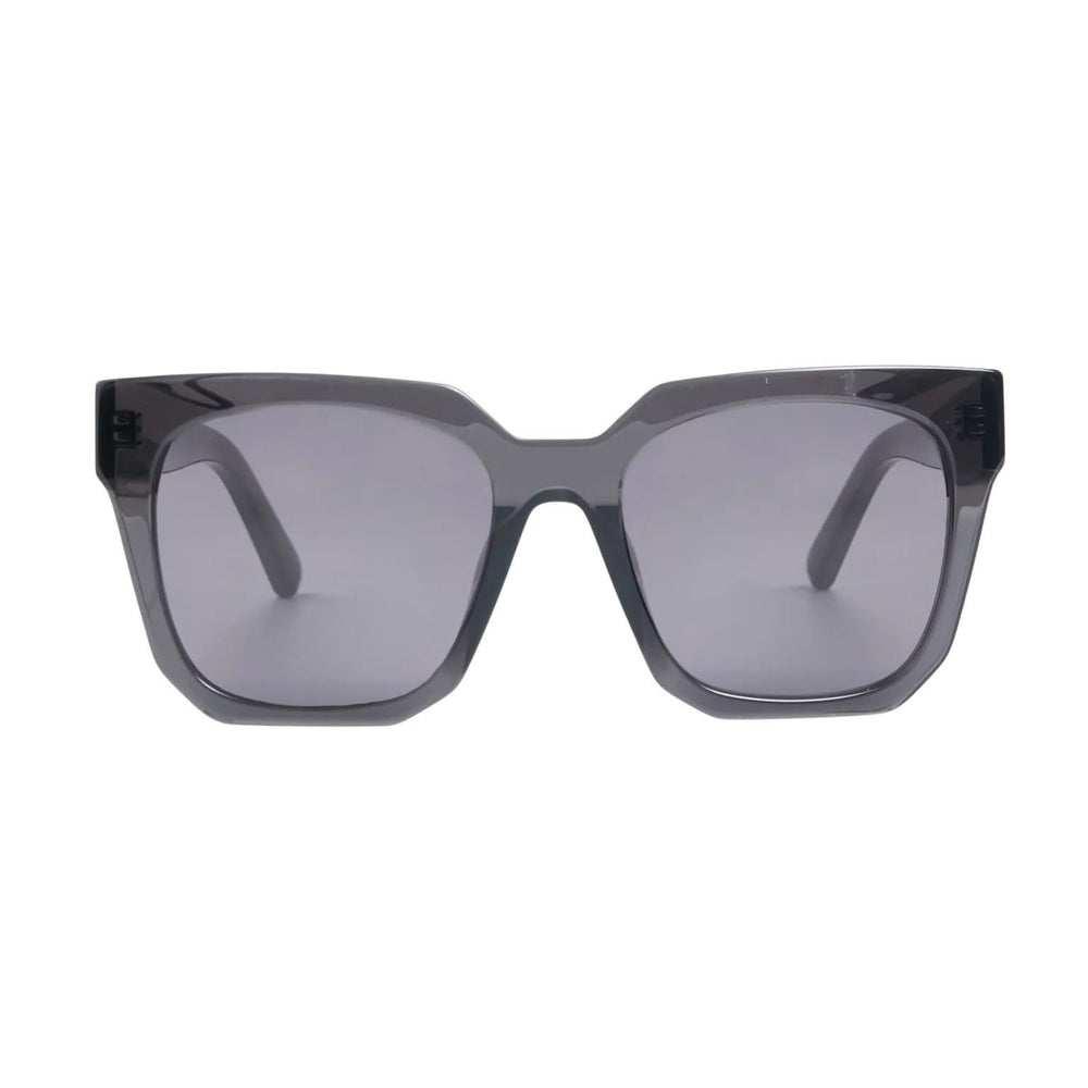 DIFF Women's Ariana Square Sunglasses-Black Smoke front