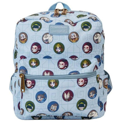 Loungefly Nickelodeon Avatar the Last Airbender Allover Print Square Nylon Mini Backpack
