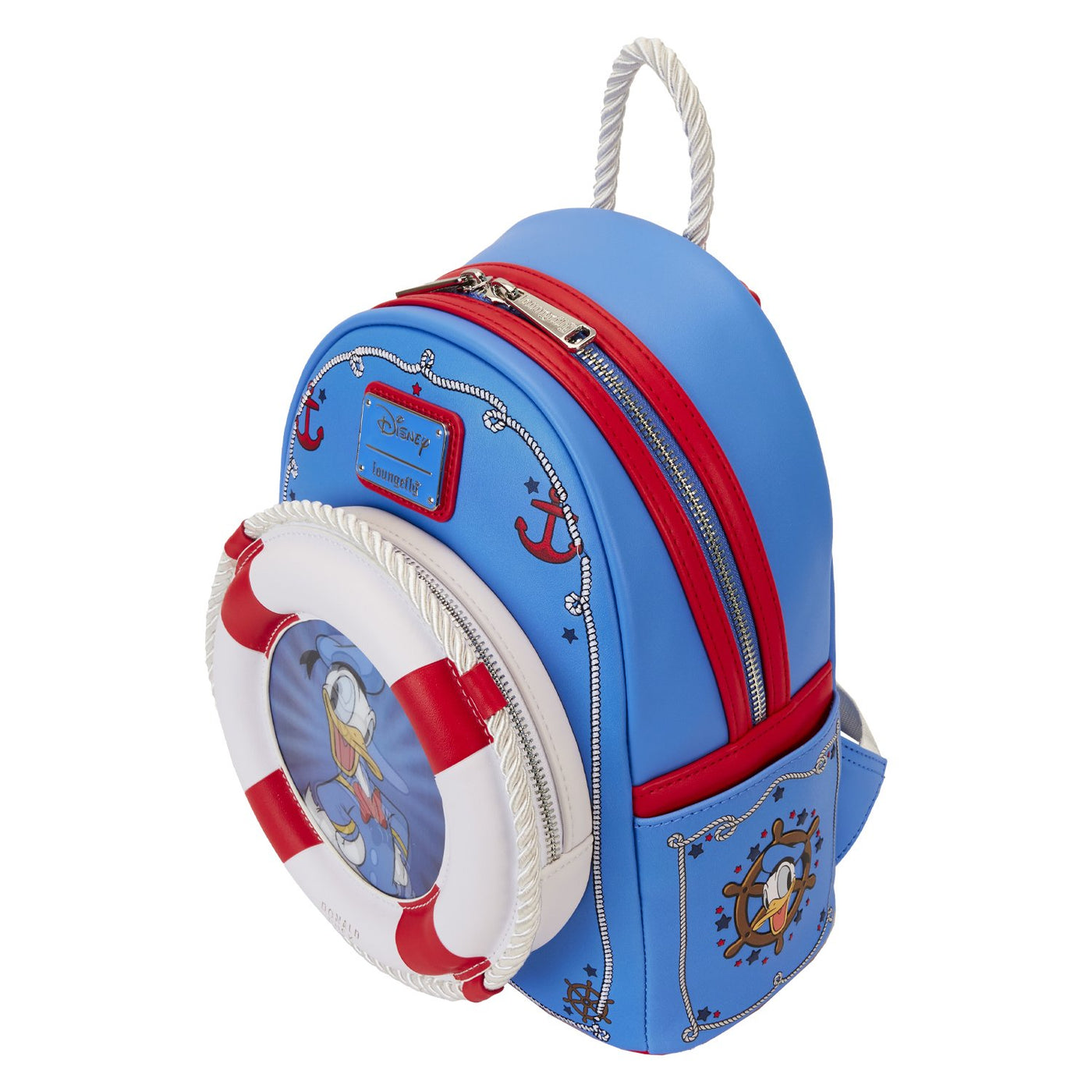 WDBK3642 - Loungefly Disney Donald Duck 90th Anniversary Mini Backpack - Top View