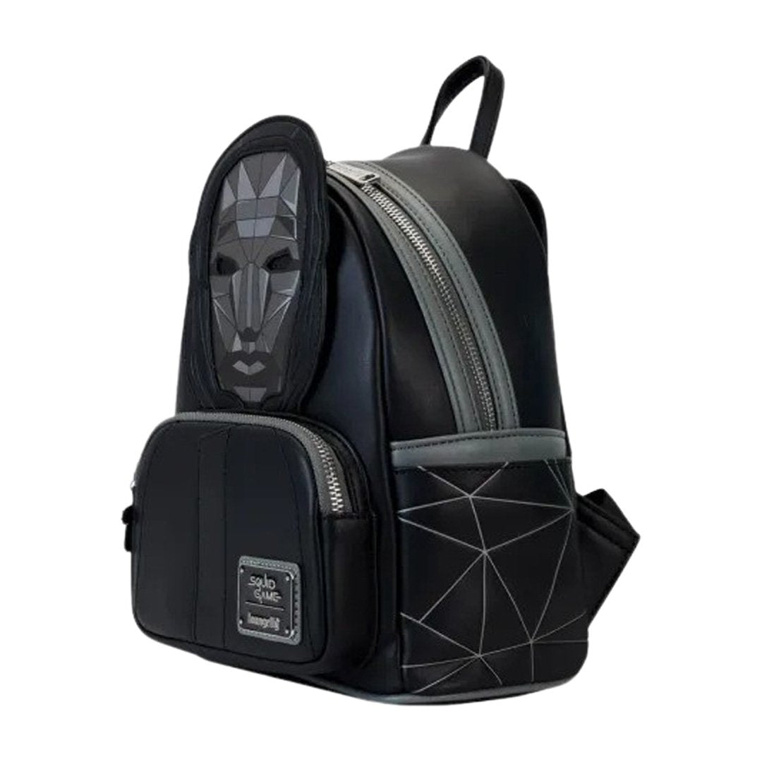 Loungefly Squid Game Black Geometric Mask Mini Backpack Loungefly x Squid Game Piggy Bank Masked Men Glow Mini  main image 2