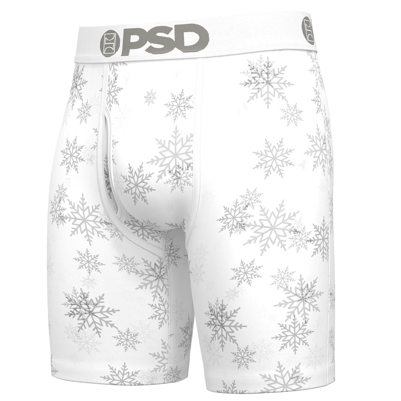 PSD Underwear Men's Xmas Modal Boxer Brief 3-Pack Box - White