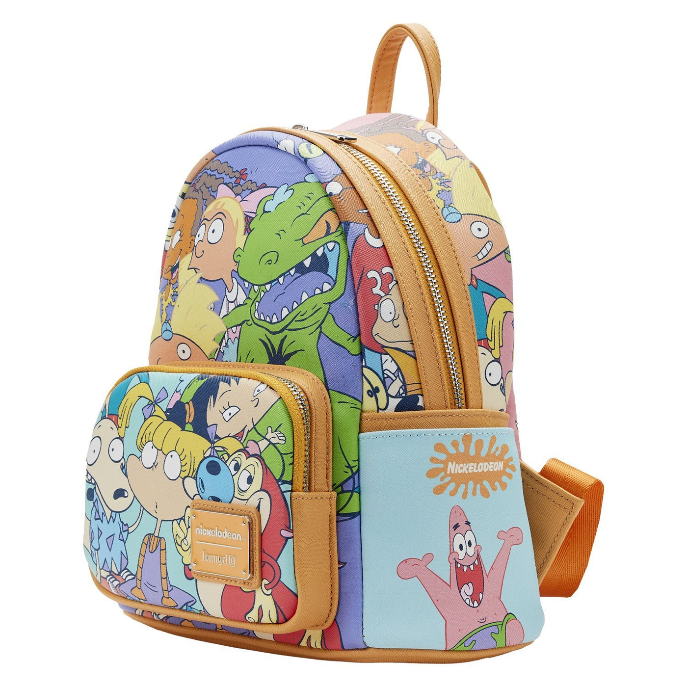Loungefly Nickelodeon Nick 90s Color Block Allover Print Mini Backpack