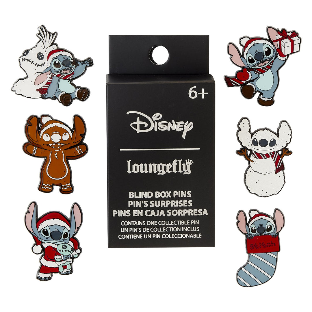 671803476387 - Loungefly Disney Stitch Holiday Mystery Box Pins - all view