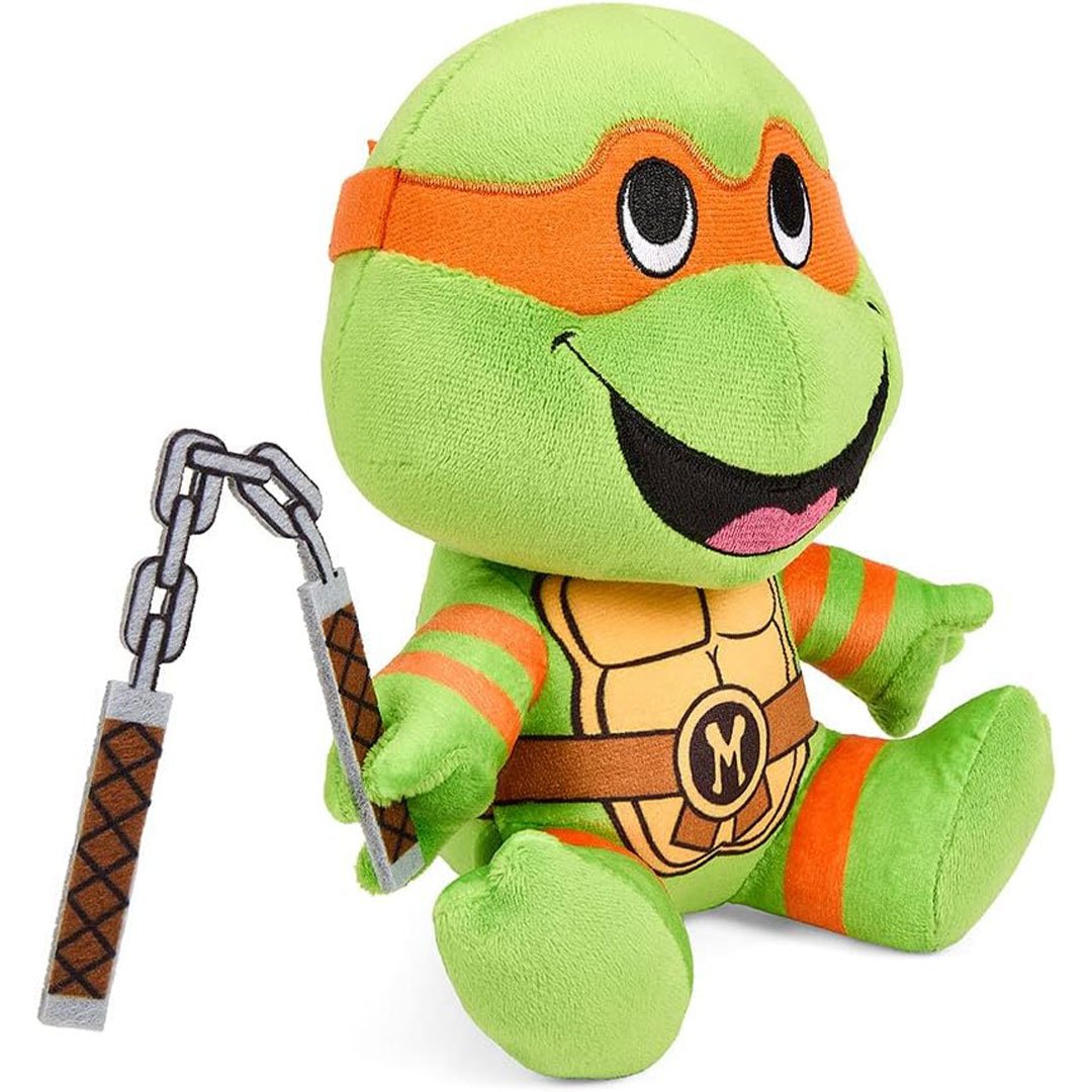 Kidrobot Teenage Mutant Ninja Turtles 7.5" Michelangelo Phunny Plush - 3/4 right angle