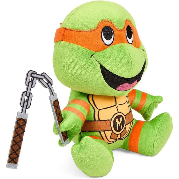 Kidrobot Teenage Mutant Ninja Turtles 7.5" Michelangelo Phunny Plush - 3/4 right angle