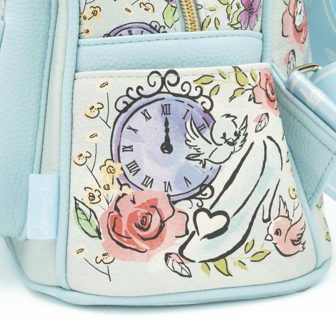 WondaPop Cinderella 11" Vegan Leather Mini Backpack - Side 1
