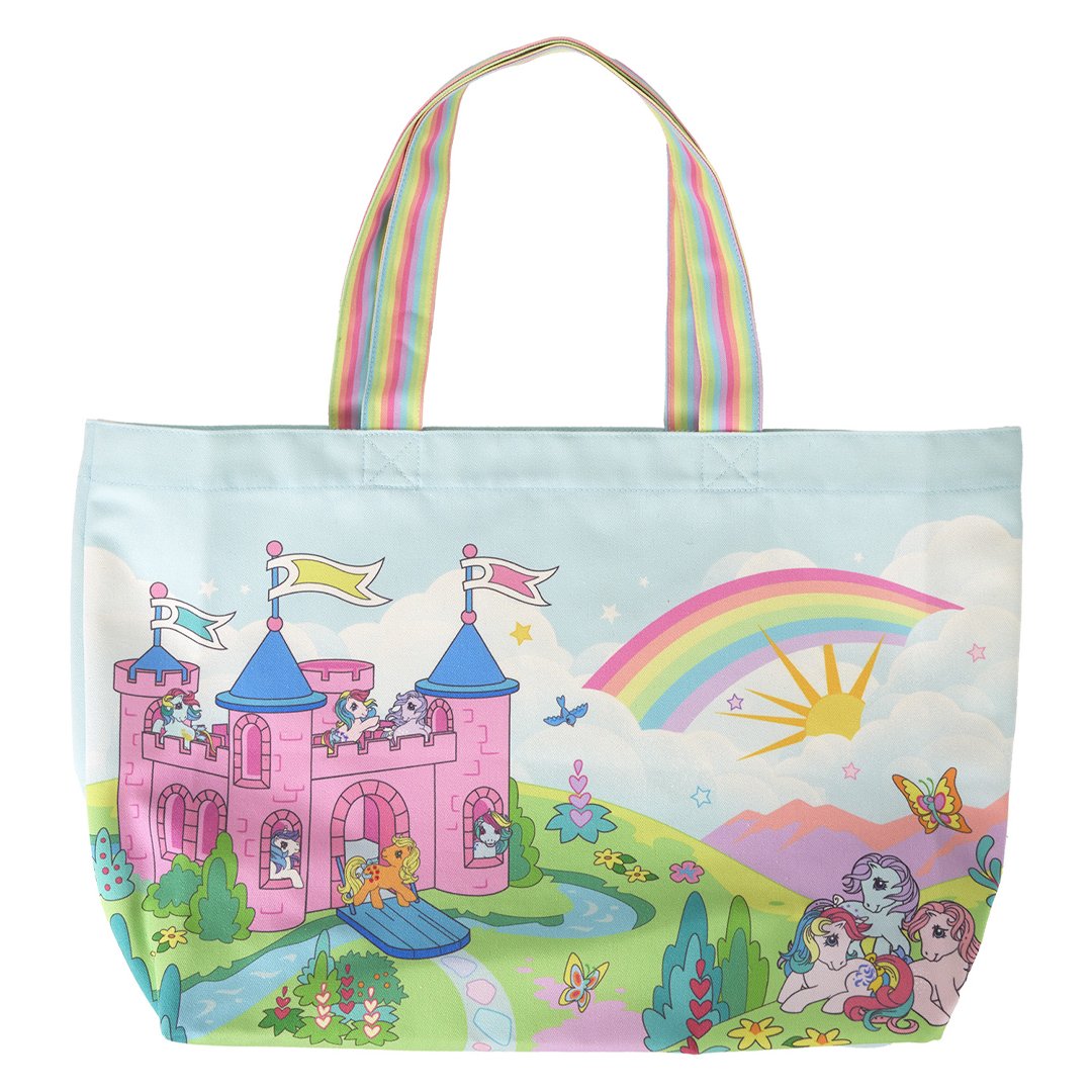 671803543447 - Loungefly Hasbro My Little Pony Equestria Canvas Tote Bag - front  