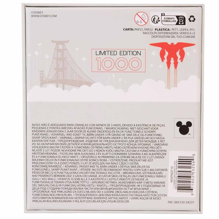 Loungefly Disney Big Hero 6 10th Anniversary Baymax San Fransokyo Love 3" Collector Box Sliding Pin
