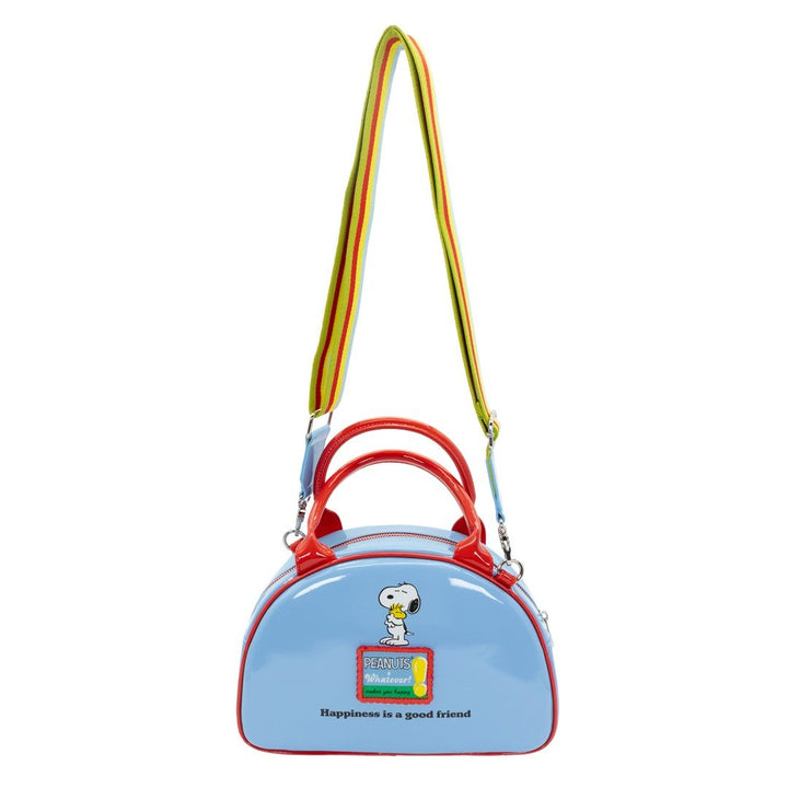 Whatever Makes You Happy Peanuts 75th Anniversary Snoopy “Happiness Is a Good Friend” Bowler Bag