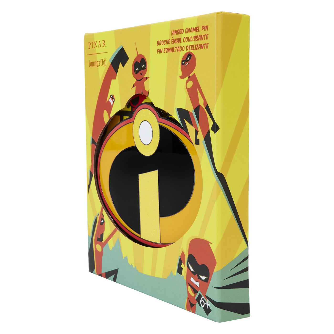 Loungefly Pixar The Incredibles 20th Anniversary Hinged 3" Collector Box Pin - Side