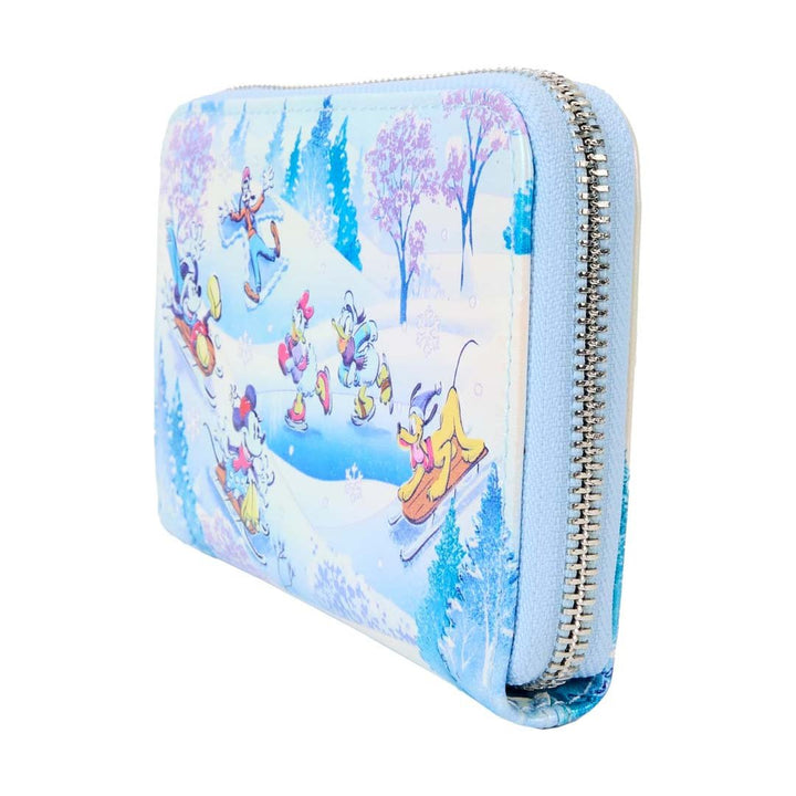Loungefly Disney Mickey And Friends Winter Wonderland Zip-Around Wallet