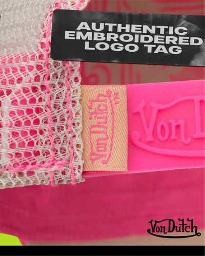 Von Dutch Unisex Trucker Hat - Curved Bill Mesh Back Retro Classic Adjustable Snapback Baseball Cap for Men and Women
