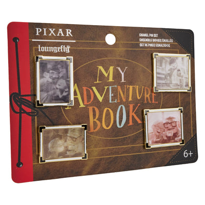 Loungefly Pixar Up 15th Anniversary Adventure Book 4 Piece Pin Set - Side View