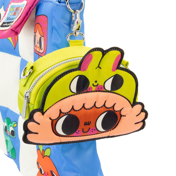 Whatever Makes You Happy Burger Babie Padded Nylon Crossbody with Strap