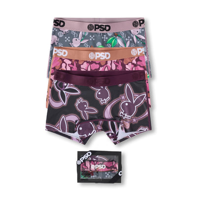 PSD Underwear Women's Playboy Tumble Boy Shorts 3-Pack