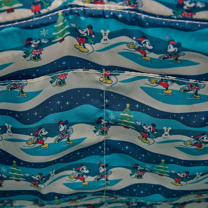 Loungefly Disney Mickey &amp; Friends Holiday Convertible Backpack &amp; Tote Crossbody Bag