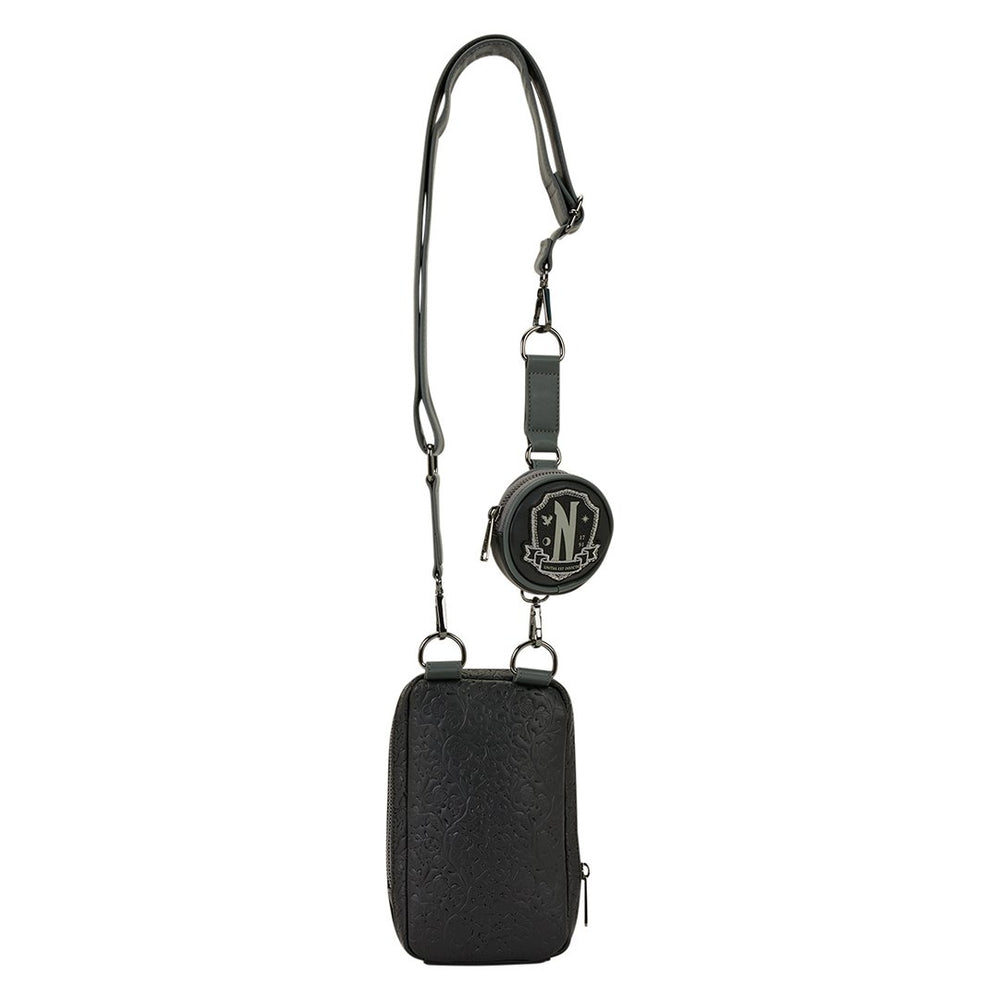 Loungefly MGM Wednesday Cell Phone Crossbody Bag with Coin Bag
