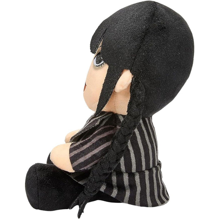 Kidrobot Netflix 7.5" Wednesday Addams Phunny Plush Toy - left profile