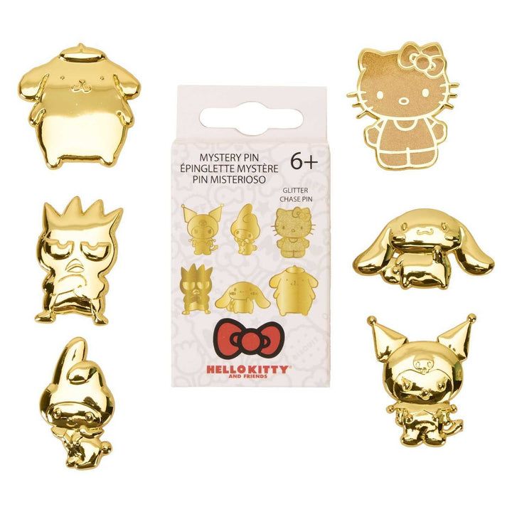 Loungefly Sanrio Hello Kitty &amp; Friends 50th Anniversary Gold Mystery Box Pin