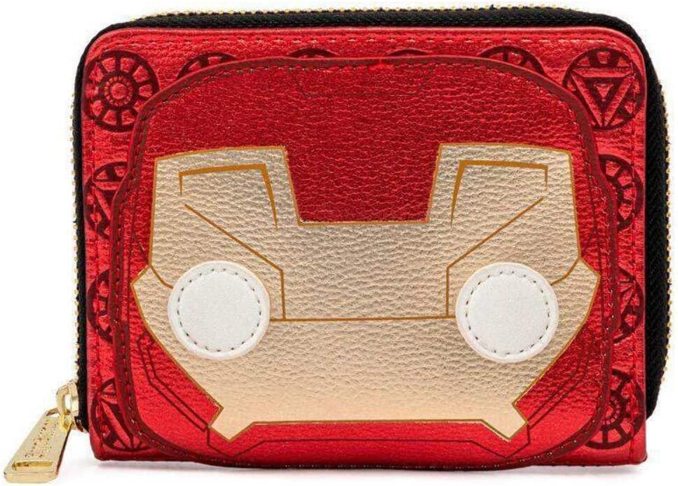 Pop! Loungefly Disney Marvel Iron Man Head Zip-Around Wallet