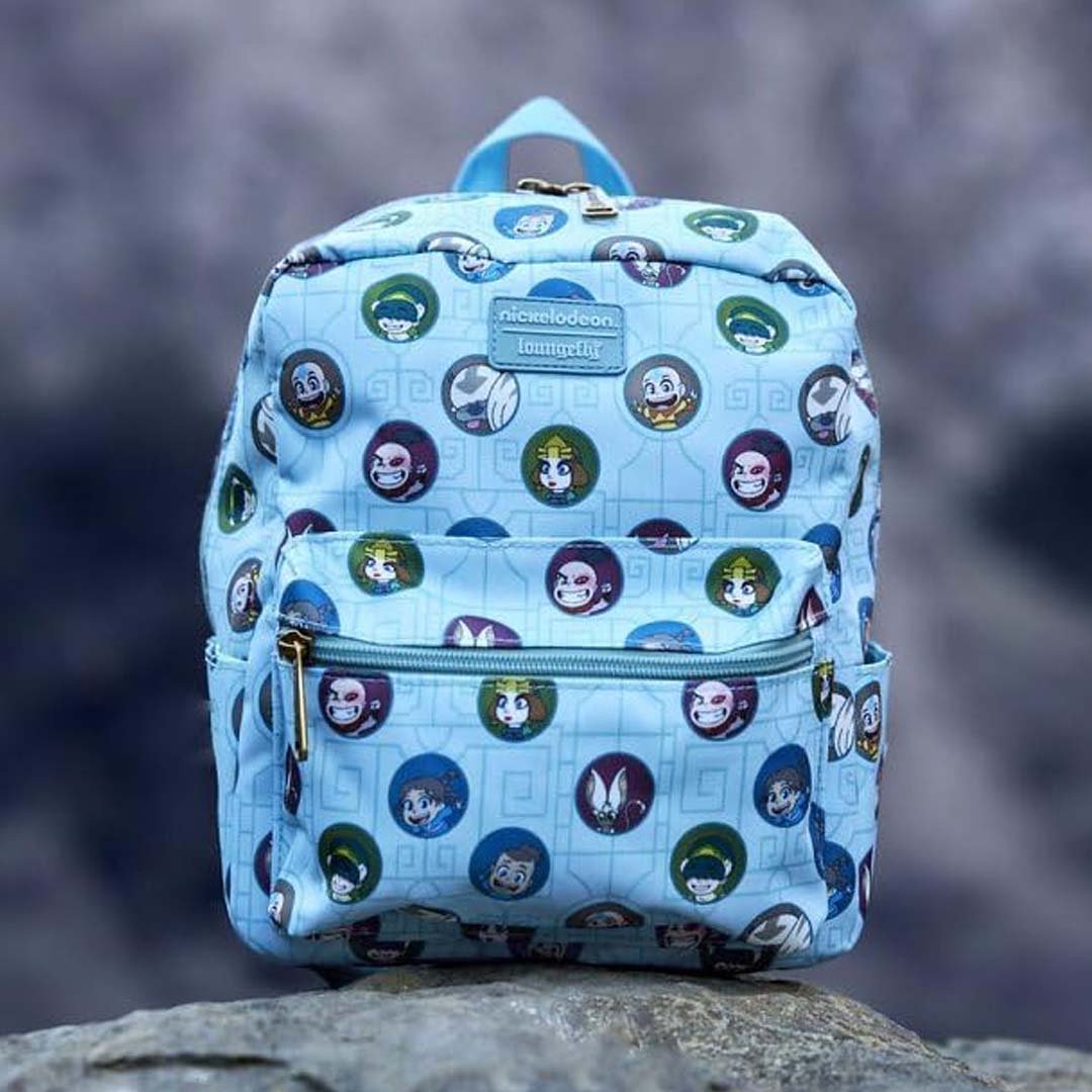 Loungefly Nickelodeon Avatar the Last Airbender Allover Print Square Nylon Mini Backpack