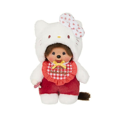 Monchhichi x Hello Kitty Monchhichi Dressed as Hello Kitty 7.87" Gingham Plush Toy