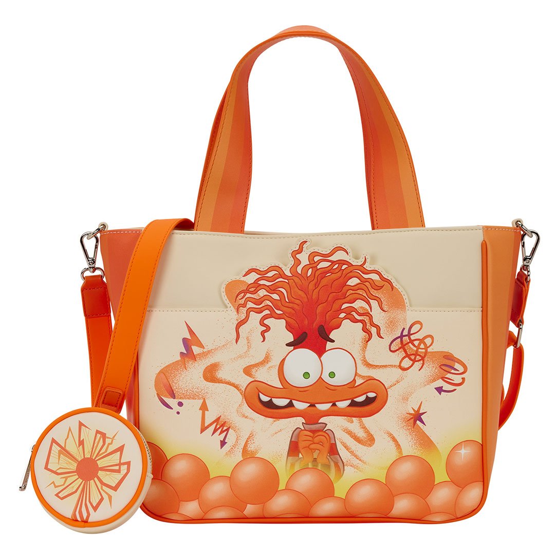 Loungefly Disney Pixar Inside Out 2 Anxiety Tote Bag with Coin Bag