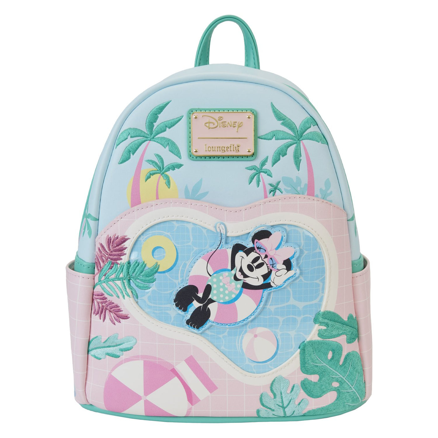 WDBK3641 - Loungefly Disney Minnie Mouse Vacation Style Mini Backpack - Front