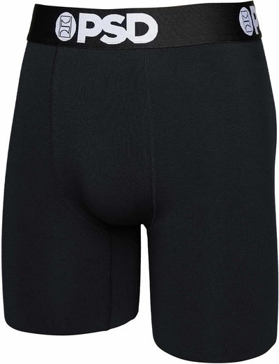 PSD Underwear Men's Black Boxer Briefs 3-Pack - left angle